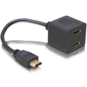 DeLOCK Adapter HDMI male to 2x HDMI female HDMI cable