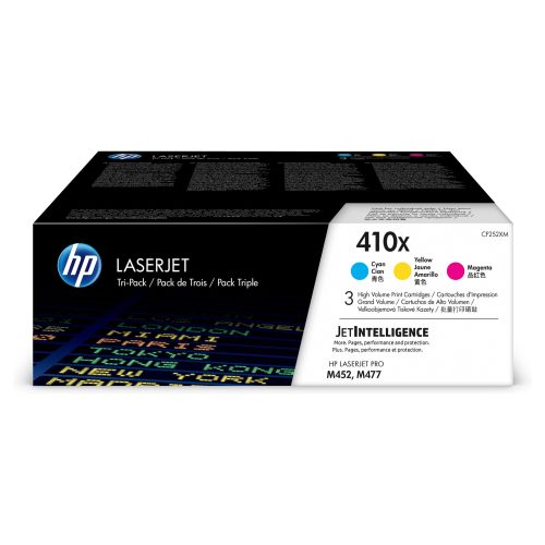 HP 410X 3-pack High Yield Cyan/Magenta/Yellow Original LaserJet Toner Cartridges toner cartridge