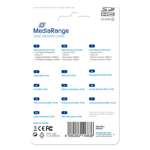 MediaRange MR963 memory card