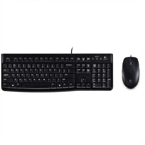 Logitech K/Keyboard K120 DE+B100 OpticMouse White