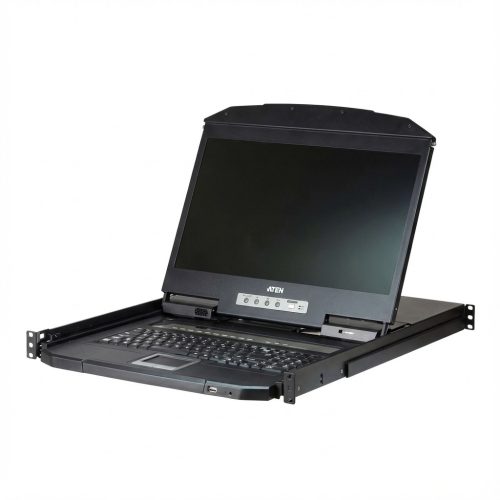 ATEN CL3108NX KVM-Switch 46.99cm 18.5Zoll TFT VGA PS/2-USB 8 Port Tastaturlayout Deutsch