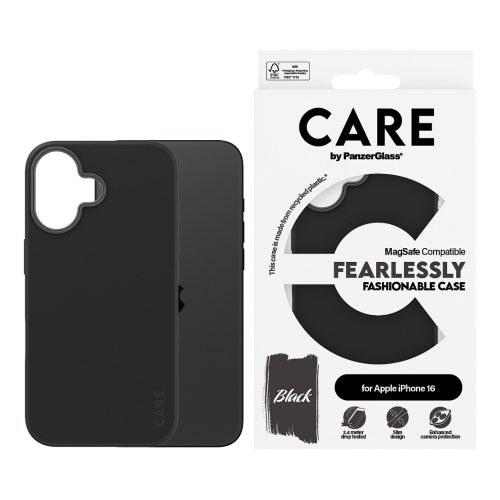 PanzerGlass CARE™ by ® Case Black w. MagSafe iPhone 16 mobile phone case