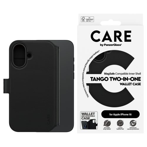 PanzerGlass CARE™ by ® Tango 2-in-1 Wallet Case w. MagSafe iPhone 16 mobile phone case