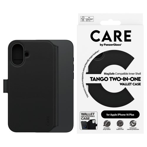 PanzerGlass CARE™ by ® Tango 2-in-1 Wallet Case w. MagSafe iPhone 16 Plus mobile phone case