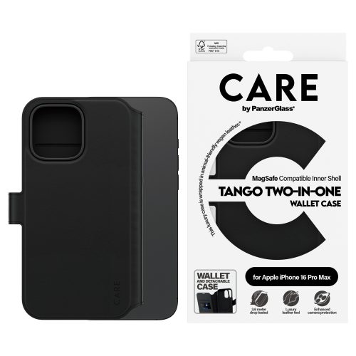 PanzerGlass CARE™ by ® Tango 2-in-1 Wallet Case w. MagSafe iPhone 16 Pro Max mobile phone case