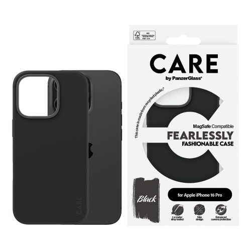 PanzerGlass CARE™ by ® Case Black w. MagSafe iPhone 16 Pro mobile phone case