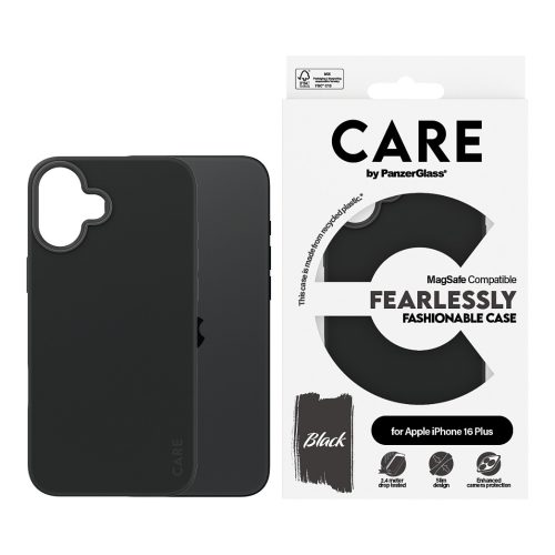 PanzerGlass CARE™ by ® Case Black w. MagSafe iPhone 16 Plus mobile phone case