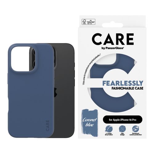 PanzerGlass CARE™ by ® Case Blue iPhone 16 Pro mobile phone case