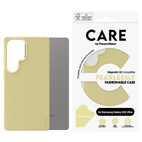 PanzerGlass CARE™ by ® Case Chardonnay w. Qi Compatible Samsung Galaxy S25 Ultra mobile phone case