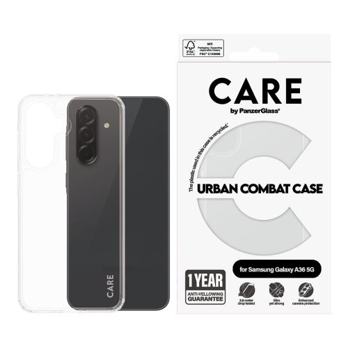 PanzerGlass CARE™ by ® Urban Combat Case Transparent Samsung Galaxy A36 5G mobile phone case