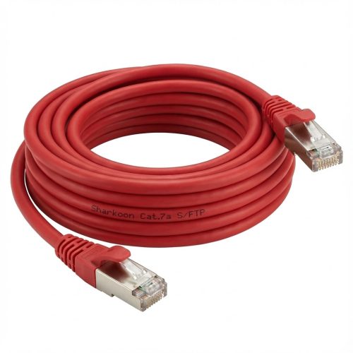 Sharkoon Patchkabel SFTP. RJ-45. mit Cat.7a Rohkabel (rot. 10 Meter)