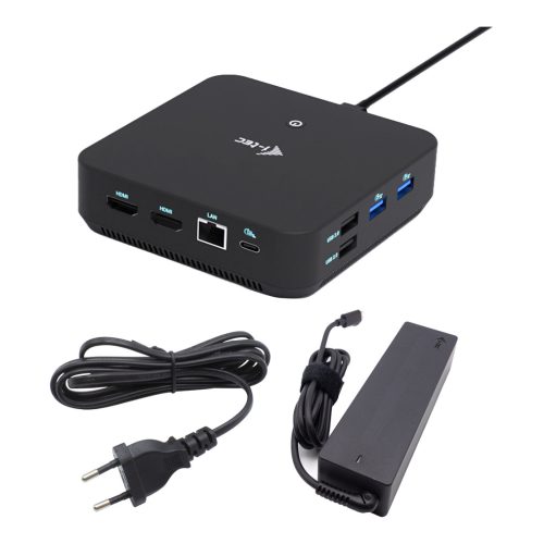i-tec USB-C DP Dual HDMI Docking Station with Power Delivery 100 W + Universal Charger 100W