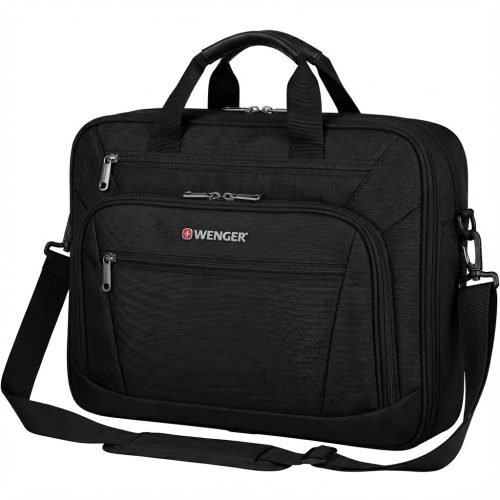 WENGER Meteor Brief 40.64cm 16Zoll - 43.18cm 17Zoll Laptop Briefcase with Tablet Pocket Black