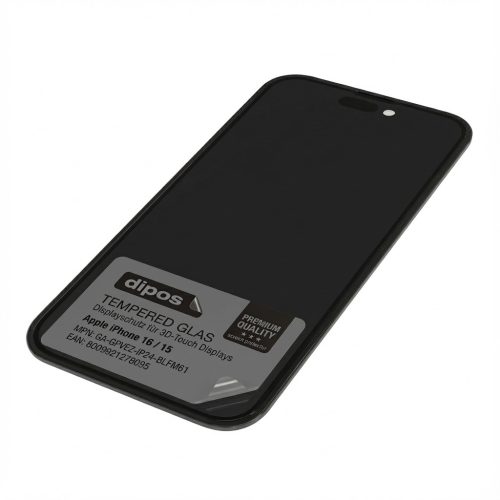 Privacy Displayschutzglas für Apple iPhone 16/15. GA-GPVEZ-IP24-BLFM61