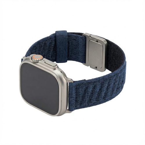 Premium Armband für Apple Watch. Blau/Schwarz. 44mm. 45mm. 42mm (Series 1/2/3). 49mm. 46mm. GA-MAG-BNDA-P-BML