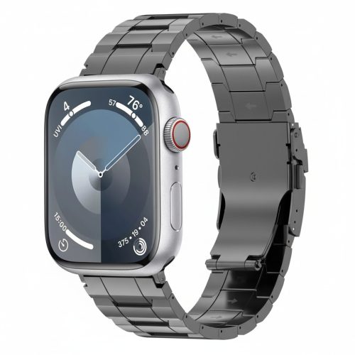 Premium Armband für Apple Watch. Schwarz/Grau. 44mm. 45mm. 42mm (Series 1/2/3). 49mm. 46mm. GA-MAG-BNDA-P-BGL