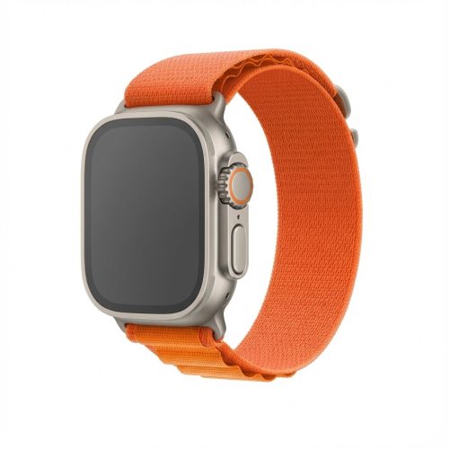 Premium Plus Armband für Apple Watch. Orange/Grau. 44mm. 45mm. 42mm (Series 1/2/3). 49mm. 46mm. GA-MAG-BNDA-PP-OGL