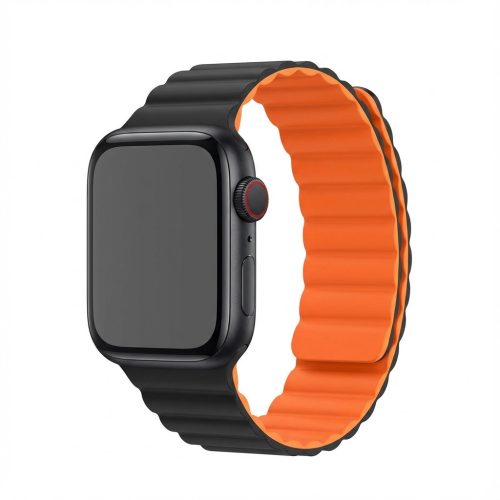 Premium Pro Armband für Apple Watch. Orange/Schwarz. 40mm. 41mm. 38mm. 42mm (Series 10). GA-MAG-BNDA-P+OMS