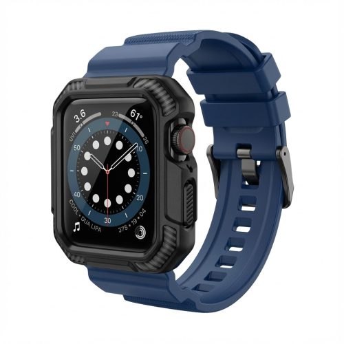 Premium Pro Armband für Apple Watch. Blau/Schwarz. 40mm. 41mm. 38mm. 42mm (Series 10). GA-MAG-BNDA-P+BMS