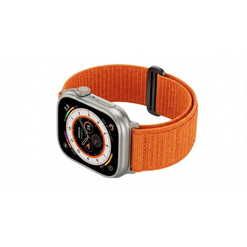 Premium Pro Armband für Apple Watch. Orange/Schwarz. 44mm. 45mm. 42mm (Series 1/2/3). 49mm. 46mm. GA-MAG-BNDA-P+OML