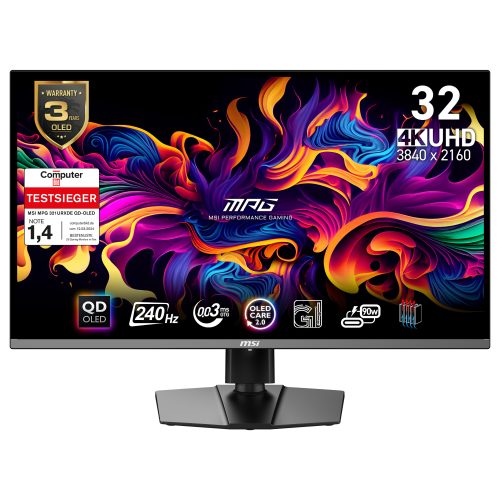 MSI MPG 321URXDE QD-OLED (80 cm (31.5 Zoll). schwarz. UltraHD/4K. QD-OLED. Adaptive-Sync. USB-C. 240Hz Panel)