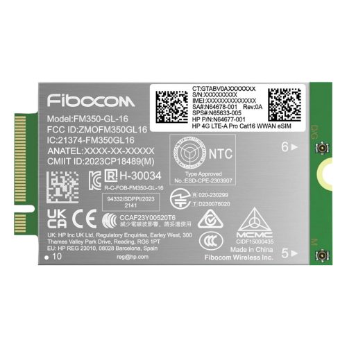 HP 4G LTE-A Pro Cat16 WWAN interface cards/adapter