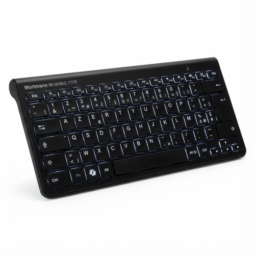 Wortmann NB MOBILE 1717R Tastatur beleuchtet in weiß [FR] Copilot Logo beleuchtete Tastatur (weiß)
