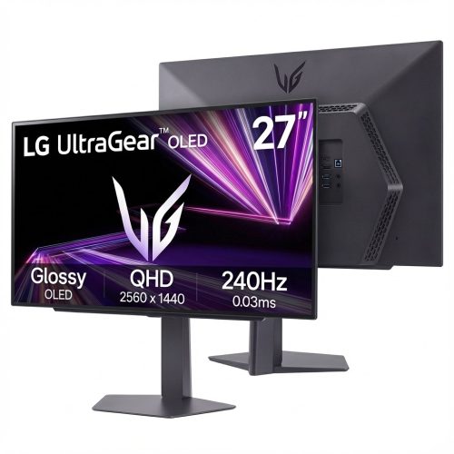 67.3cm/26.5" (2560×1440) LG UltraGear 27GX704A-B 16:9 OLED 0.03ms 240Hz HDMI 2.1×2 DisplayPort 1.4 USB Hub VESA Black