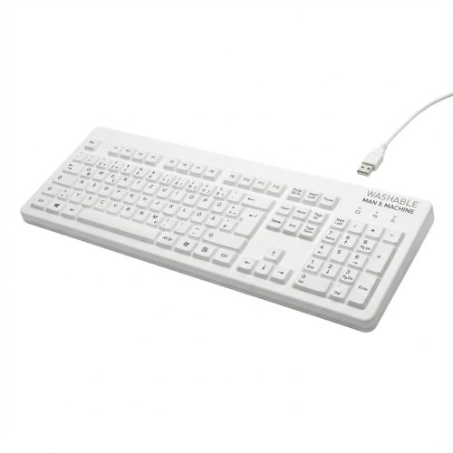 MAN&MACHINE Very Cool DE white Hygienetastatur abwaschbar.104T..DE