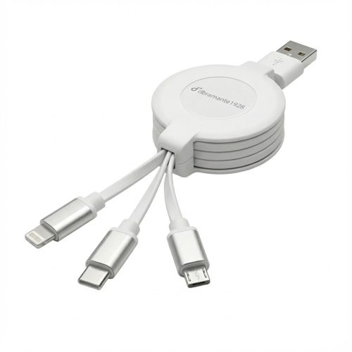 dbramante1928 rechrg-3in1Cable-USBAtoUSB-A C&Lightn-W