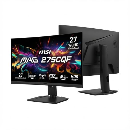 68.58cm/27" (2560x1440) MSI MAG 275CQF E18 16:9 Curved RapidVA 0.5ms 180Hz 2xHDMI DisplayPort HDR Ready Black