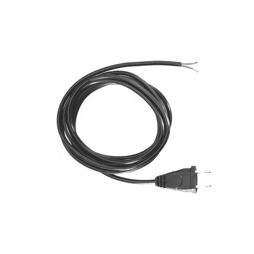 BACHMANN Zuleitung 2x0.75 2m schwarz H03VVH2-F Eurostecker unverpackt