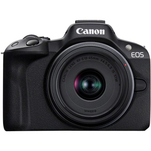 Canon EOS R50. Black + RF-S 18-45mm F4.5-6.3 IS STM Kit