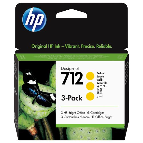 HP 712 3-pack 29-ml Yellow DesignJet Ink Cartridge print head
