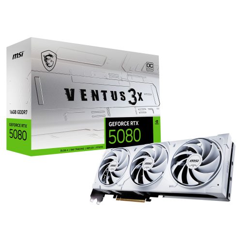 MSI VENTUS GEFORCE RTX 5080 16G 3X OC WHITE graphics card