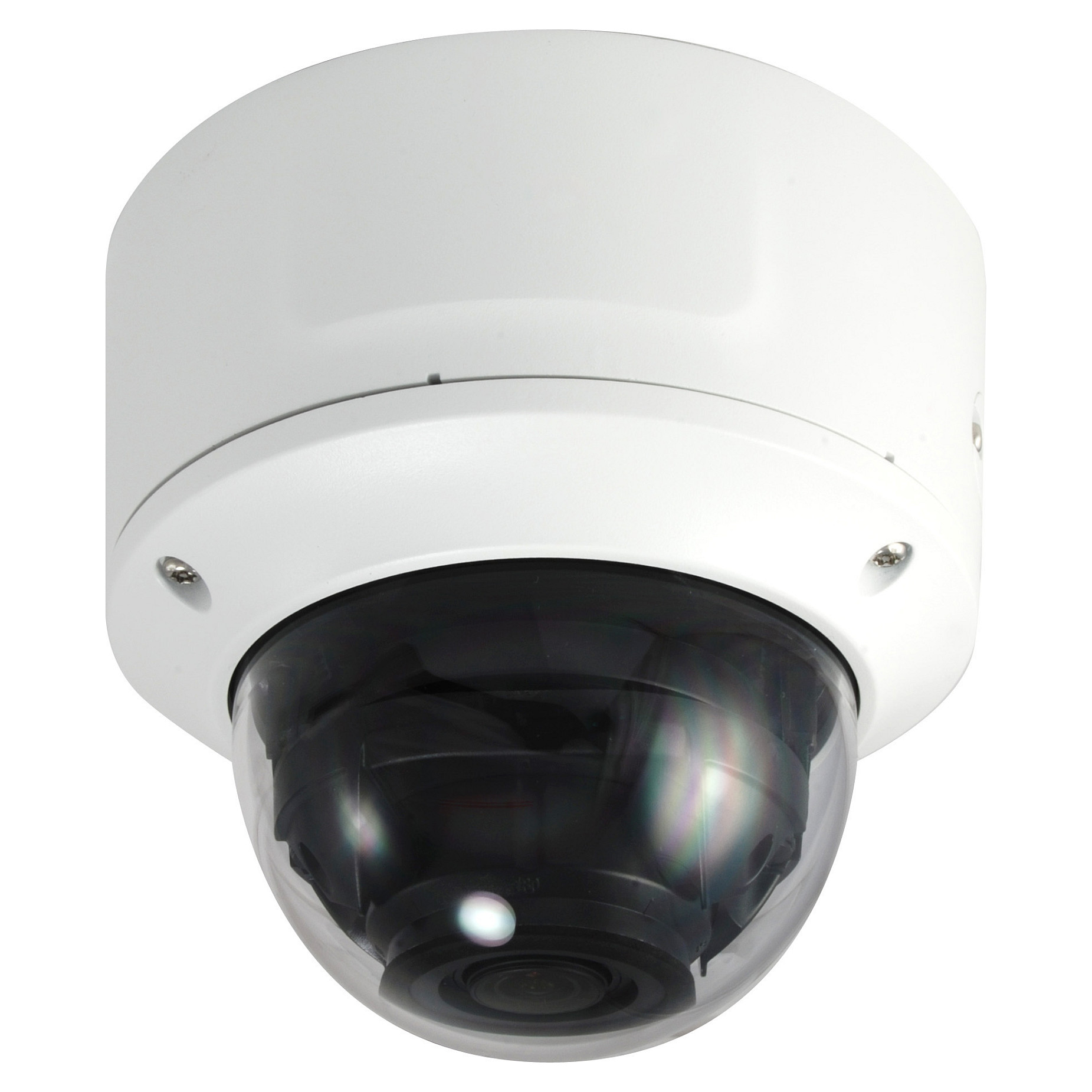 LevelOne GEMINI FCS-4203 Zoom Dome IP Camera 2MP 1080p 2.8-12mm Motorised 4.3x 30m IR PoE IK10 Audio I/O White