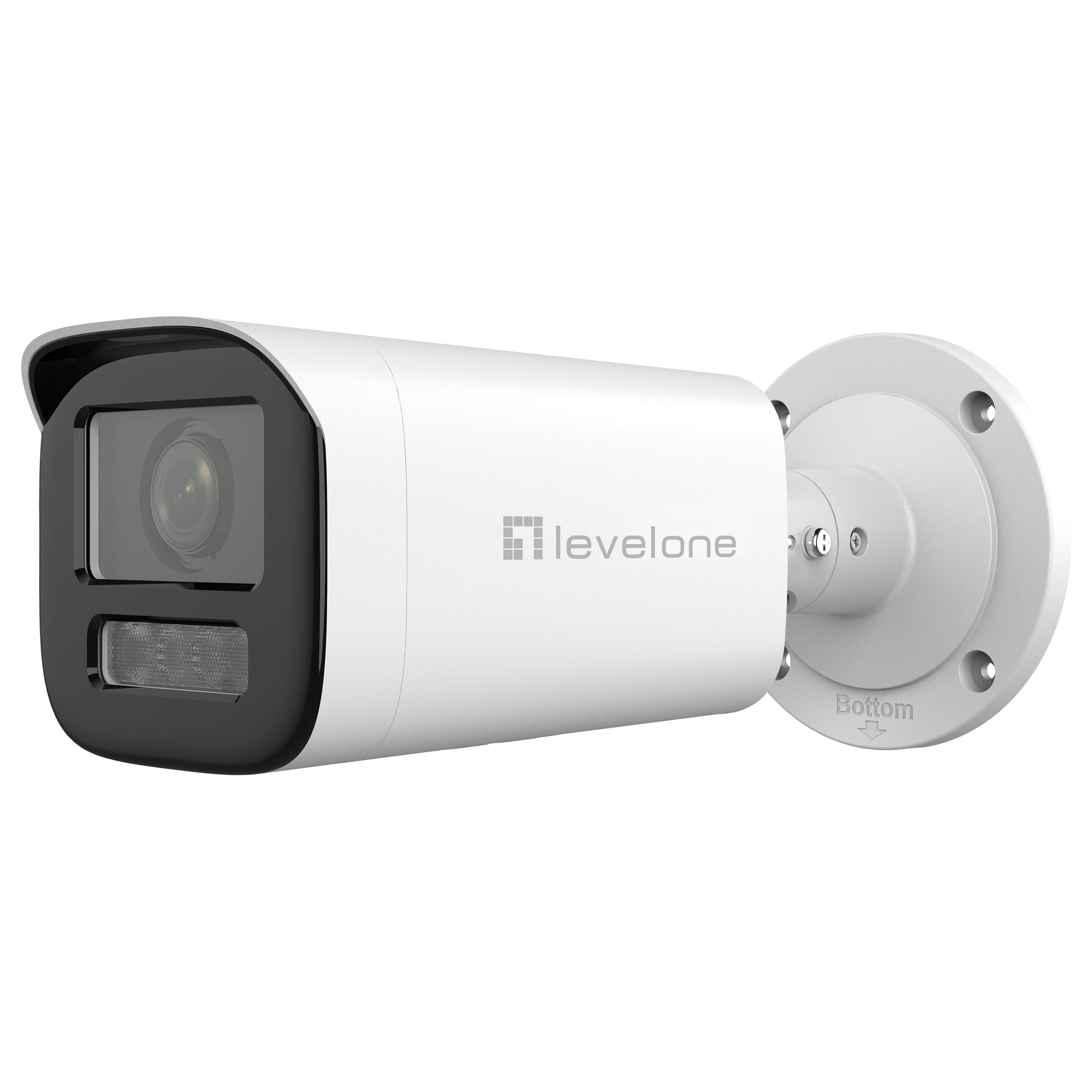 LevelOne GEMINI FCS-5222 Zoom Bullet IP Camera 2MP 1080p 2.7-13.5mm Motorised 60m IR H.265 PoE IP67 Alarm I/O White