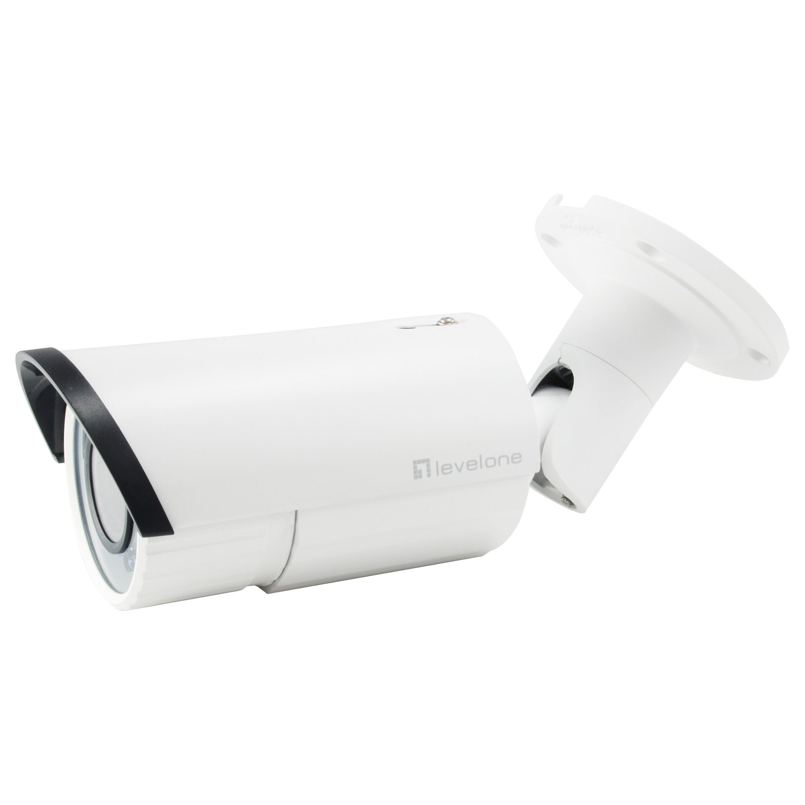 LevelOne GEMINI FCS-5060 2MP PoE Bullet IP Camera 4x Optical Zoom 2.8-12mm Motorised Lens Two-Way Audio DI/DO IR 30 m IP66 White
