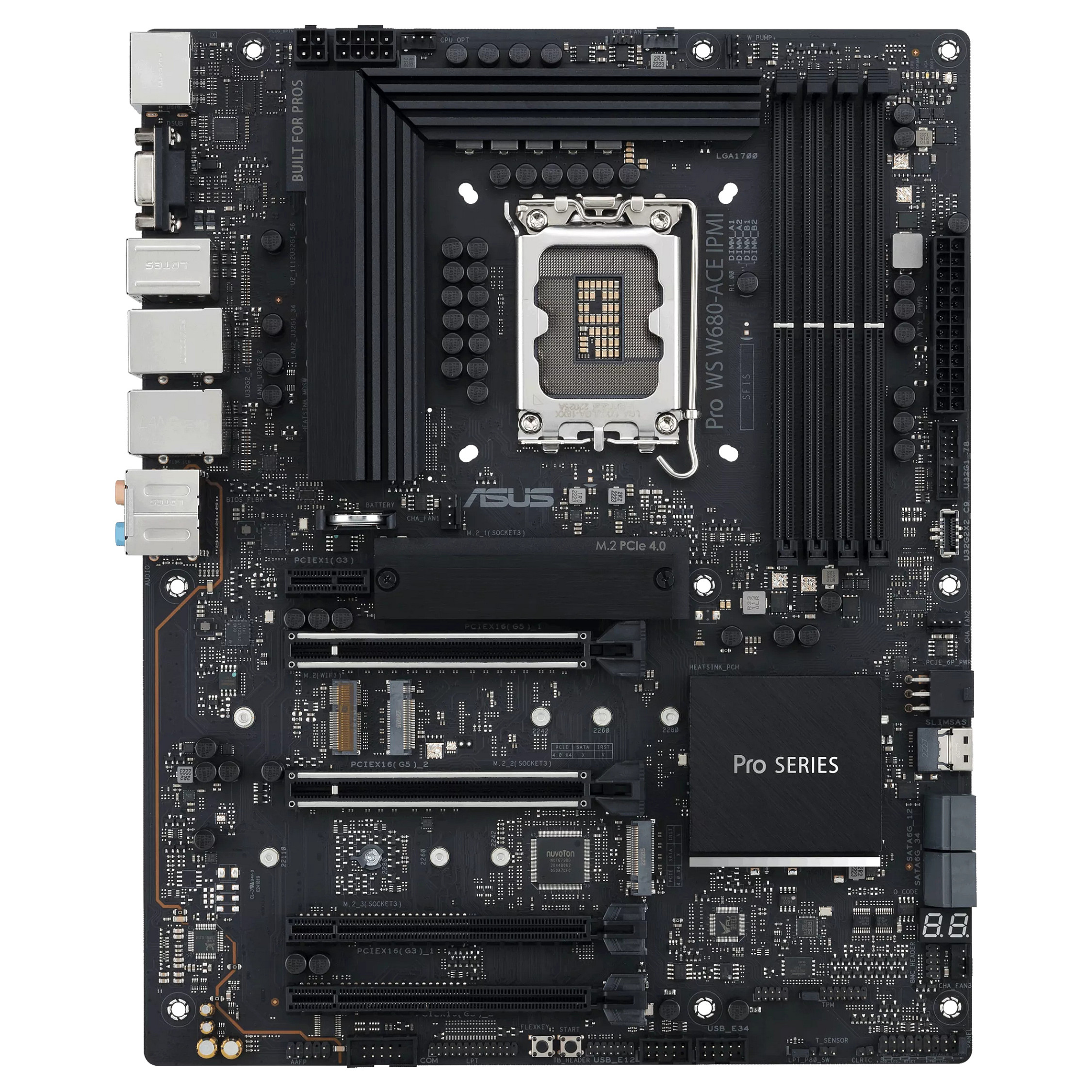 Asus Pro WS W680-ACE IPMI LGA1700 Intel W680 ATX Workstation Motherboard DDR5 ECC PCIe 5.0 Dual 2.5GbE