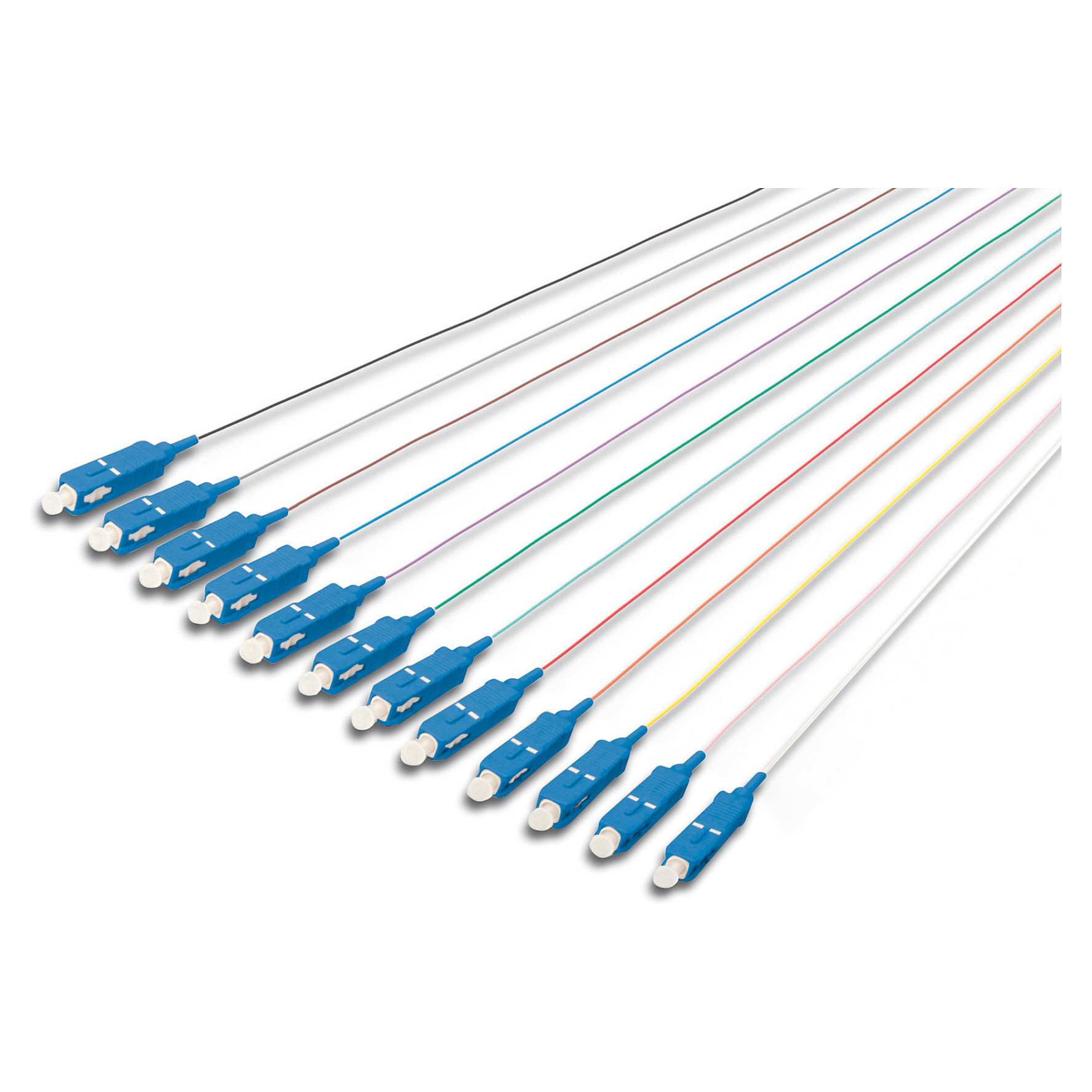 Digitus Professional σετ pigtail οπτικής ίνας SC OS2 Single-mode 9/125µm Simplex 2m, 12 χρώματα IEC 60304, 12