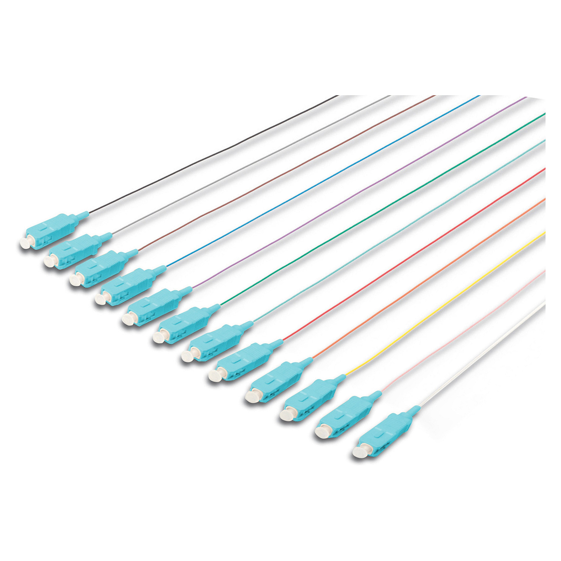 Digitus SC Σετ pigtail οπτικής ίνας OM3 multimode 50/125µm 12 χρώματα 2m 0,9mm LSOH