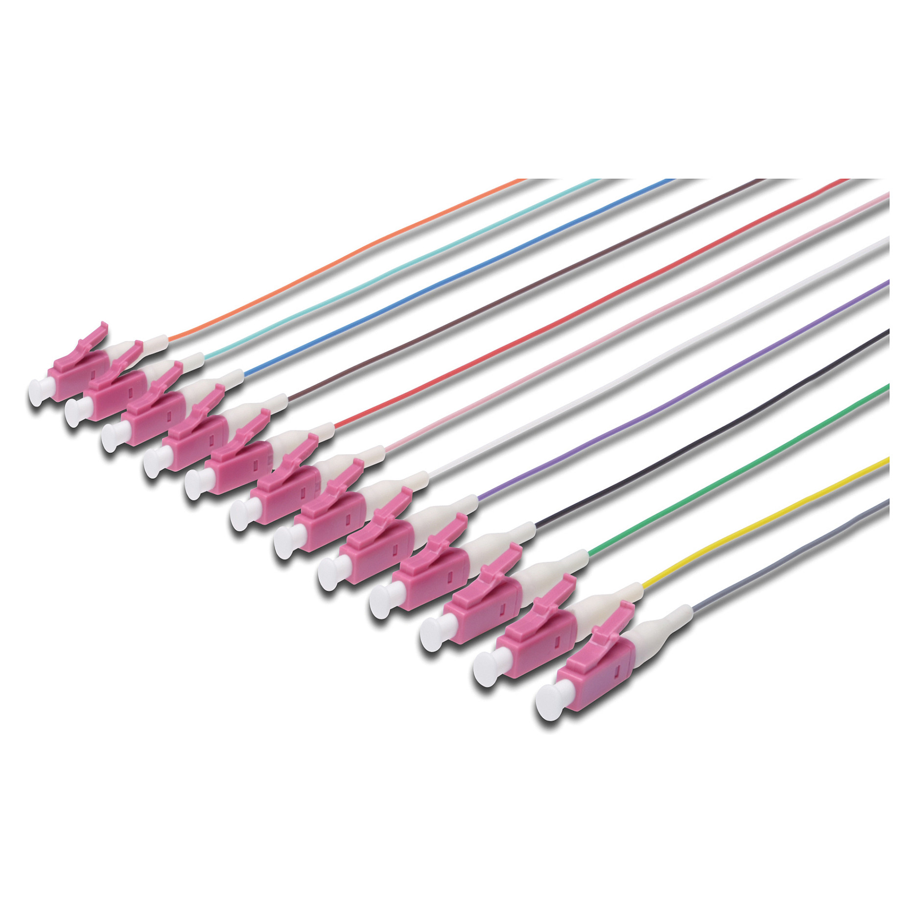 Digitus LC Σετ pigtail οπτικής ίνας OM4 multimode 50/125µm 12 χρώματα 2m 0,9mm LSOH