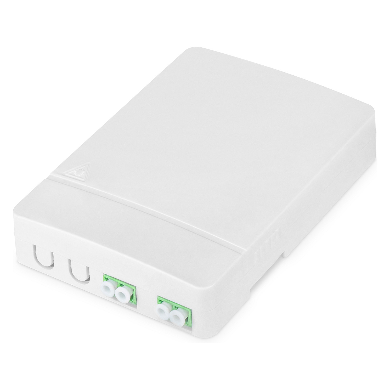 Digitus DN-931096 FTTH Enclosure Fiber Wall Outlet Surface Mount 2x LC/APC Duplex Couplers Singlemode up to 4 Fibres IP45 White