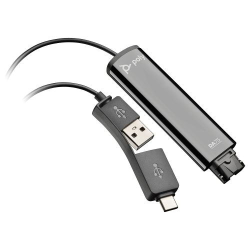 HP Poly DA75 USB to QD Black Adapter TAA