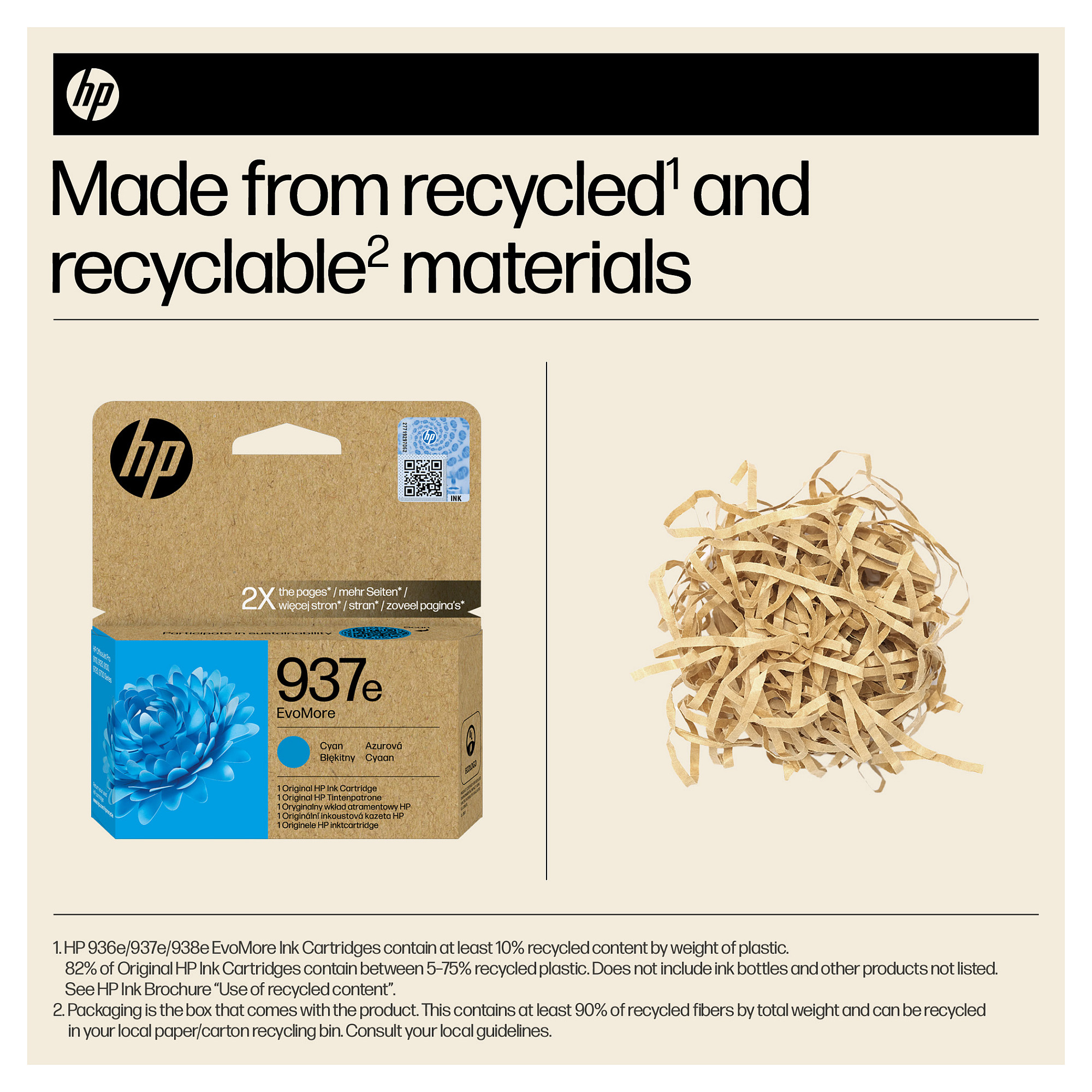 HP 937e EvoMore Cyan Original ink cartridge - Image 3