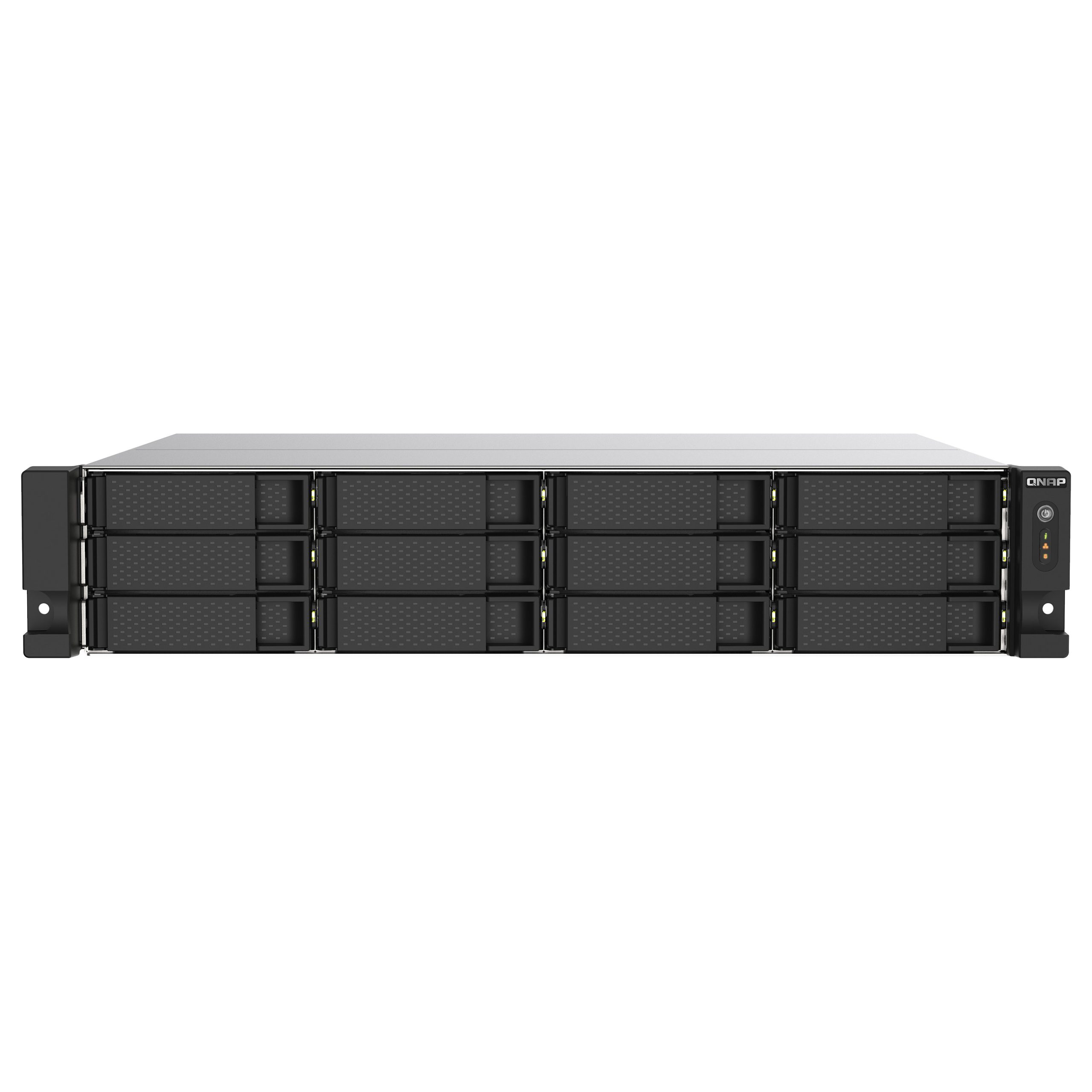 Qnap TS-1273AU-RP-8G 12-Bay 2U Rackmount NAS AMD Ryzen V1500B Quad-Core 8GB DDR4 Dual 2.5GbE Redundant PSU Diskless